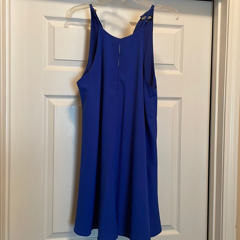 Blue sleeveless dress